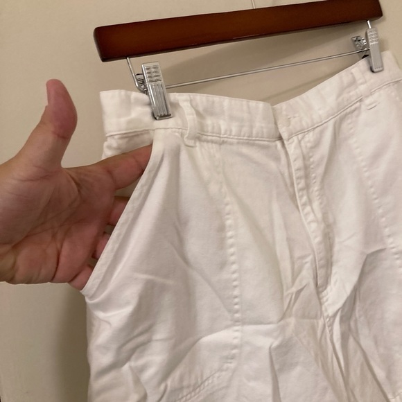 100% Cotton Shorts 4 Pocket Casual Shirt Dress Short Bermudas Jean Size 14 White - Picture 2 of 10